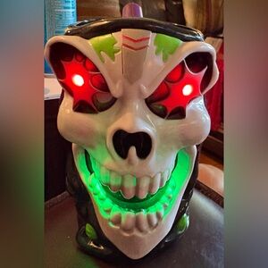 Monster Jam Grave Digger Reaper Skull Light-Up Plastic Souvenir Mug, NWOT